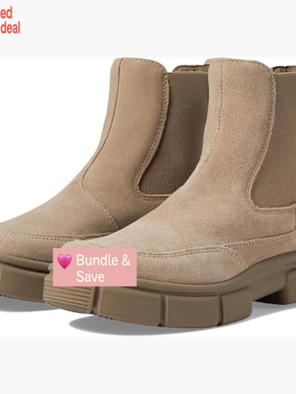 Women's Chelsea Boot Suede Leather Pull-On Ankle Booties Winter